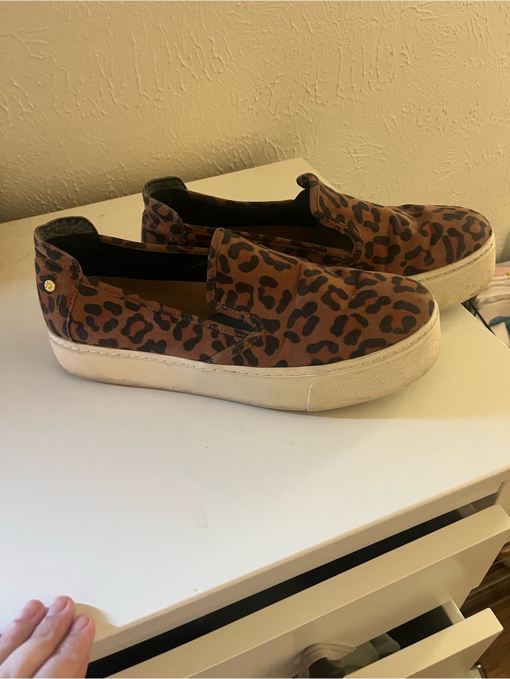 BCBGeneration Leopard-Print Slip-On Platform Sneakers - Brown/Black